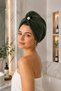 100% Cotton Hair Drying Cap Buttoned Towel Hair Cap Fast Absorbent Bath Shower Hair Towel
