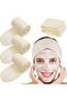 4 Pcs Yellow Terry Cloth Facial Spa Headbands, Adjustable Elastic Stretch Head Wraps, Soft Absorbent