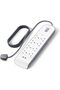 بلكن، حماية من التيار المفاجئ عبر USB، مقبس كهربائي متعدد المنافذ بـ 8 مخارج، أبيض، 2 متر، BSV804ar2M