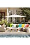 Pack of 2 Outdoor Waterproof Solid Throw Decorative Pillow Cover Decorative Square Outdo - 6