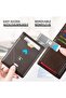 محفظة رجالية نحيفة مزودة بتقنية حجب RFID، محفظة ثنائية الطي للرجال، تصميم بسيط من الجلد الطبيعي وألياف الكربون - 5