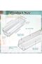 12 Pcs Clear Drawer Organizer 9 x 3 x 2 Inches Plastic Rectangle Trays Makeup Vanity Storage - 2
