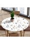 3D round stretch tablecloth, round tablecloth, stretch tablecloth, non-slip round tablecloth protector, washable, home, hotel, re... - 5