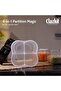 Airtight Transparent Plastic Lock Food Storage 4 Section Container Jar for Grocery, Fridge C - 5