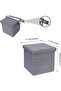 Storage cabinet, linen small coffee table, footstool, folding toy box, foldable children suitable fo - 3