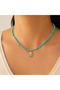 Turquoise Beaded Octopus Figured Necklace - 3