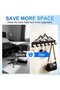 Metal key holder, wall-mounted key hook, self-adhesive storage rack, suitable for apartments, homes, kitchens, offices, decorative (black, 26 x 10 cm) - 2