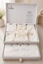 Lace Detailed 100% Cotton Newborn Baby Girl Boxed Hospital Discharge Set Gift 15261 - 8