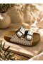 Double Buckle Staple-Detail Soft Orthopedic Daily Slippers