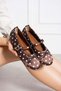 Penelop Women's Bitter Brown Satin Polka Dot Bow Detailed Adjustable Buckle Orthopedic Sole Mary Ja