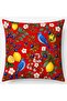 R'Eyla Rosso Amalfi Set of 4 Decorative Throw Pillow Covers – 45X45 cm – Lemon Patterned Mediterranean Collection - 4