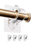 4 drill-free curtain rod brackets.