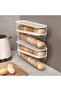 WACOI Auto Rolling Fridge Egg Organizer, Space Saving Eggs Dispenser for Refrigerator Storager with