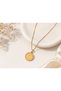 Sagittarius Zodiac Necklace Gold Zodiac Symbol Medallion Necklace