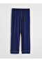 Lcw Dream Navy Blue Shirt Collar Women's Pajama Set - 8