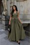 Women's Double Vest - Skirt Set with Pocket Detail and Flared Skirt - 3