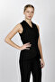 Shawl Collar Patchwork Vest-Black - 1536100 - 6
