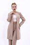 Zero Collar Plain Long Jacket-Stone