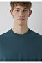 0613113-90366 Crew Neck Green Basic T-Shirt - 6