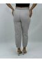 Plus Size High Waist Elastic Drawstring Leg Detail Lycra Mom Women's Trousers - 4