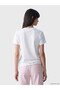 Two Mt Shop Quality Xside White Combed Cotton Plain Standard & Regular Short Sleeve Women's T-Shirt - 3