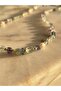 Fluorite Natural Stone and Stainless Steel Combination Necklace - 2