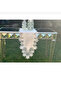 Selena Model Cream Dowry Set 5 Piece Lace Linen Runner Tablecloth Set - 4