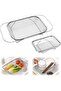 Over The Sink Colander,Stainless Steel Colander Strainer,Collapsible Colander Rectangular Si