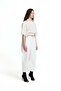 Cream Tape Detailed Asymmetrical Printed Shirt 19182 - 5