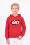 Boy's Printed Kangaroo Pocket Long Sleeve Hooded Sweatshirt - 5