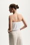 KADIN Taşlı bandeau bluz - 4