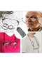 Eyeglasses Chain Set – Nylon Strap – Adjustable Anti-slip Clip – 60cm – Black - 2