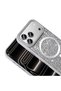 iPhone 17 Pro Case Glittery Diamond Stone Magsafe Camera Raised Silicone - 3