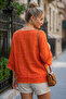 Narçiçeği Havuz Yaka 3/4 Sleeve Casual Cotton Woven Blouse with Dirty Stitching 65 65 - 7