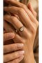 Natural Stone Copper Adjustable Ring - Pink Quartz Stone Ring Vintage Women's Ring Authentic Ring - 6