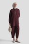 Sea Shell Detailed Suit in Burgundy - 2
