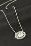 Daisy Enamel Zircon Stone Necklace - 2