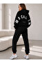 Unisex Women's and Men's Back Printed Oversize 3 Thread Hooded Tracksuit Set - 2