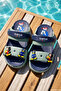Children's Top Sticker Detail Sandals Slippers E482-P001 Mint-Navy Blue - 3