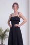 Women's Strappy Flounce Detailed Midi Flared Dress Black, Burgundy, Brown - 2