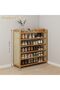 Shoe Rack, 6-Layer Entryway Shoe Rack, Multi-Layer Storage Shelf, Bamboo Shoe Organizer,for Entryway - 2