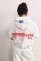 Running grafik baskılı kapüşonlu sweatshirt - 5