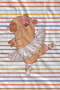 Colorful Striped Cute Capybara Patterned 70X150 Beach Towel - Digital Printed Fade-Resistant Bath Towel - 2