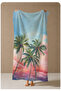 Pastel Sunset Palm View 70X150 Beach Towel - Digital Printed Bath Towel - 4