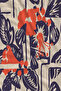 Navy Blue Coral Large Tropical Floral Patterned 70X150 Beach Towel - Cotton Bath Towel - 2