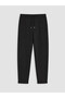Özmarka New Season Black Women's Thick Sweatpants with Elastic Waist - 5