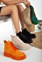 Women's 002 Stoned Lace Detailed Boots Suede Women's Boots - 4
