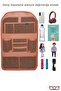 Lux Linen Series Linen Seat Back Organizer Car Interior Organizer Brown - 3