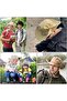 Sun hat dark beige breathable mesh wide brim hunting/camping/travel. - 4