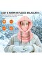 Winter fleece hat leopard print windproof ski/cycling neck warmer. - 4